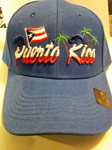 Puerto Rico Palm Trees Snap Back Adjustable Baseball Cap Hat