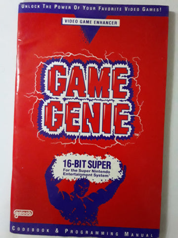 SNES Game Genie Code Book