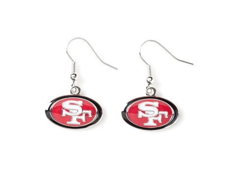 San Francisco 49ers- handpainted wood earrings – Simply Salma