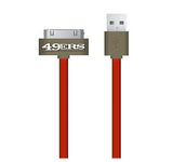 San Francisco 49ers NFL Wishbone Apple Data Cable Retractable Cord