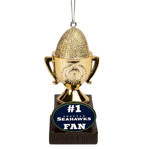 Seattle Seahawks NFL #1 Fan Trophy Christmas Ornament