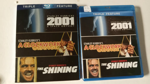 Stanley Kubrick Triple Feature Blu-ray Movie Clockwork Orange Shining 2001 Space