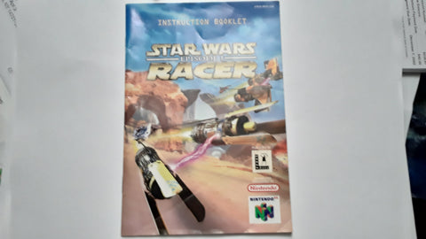Star Wars Episode 1 Racer N64 Video Game Instruction Book Only