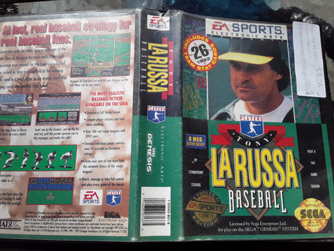 Tony La Russa MLB Baseball Used Sega Genesis Video Game