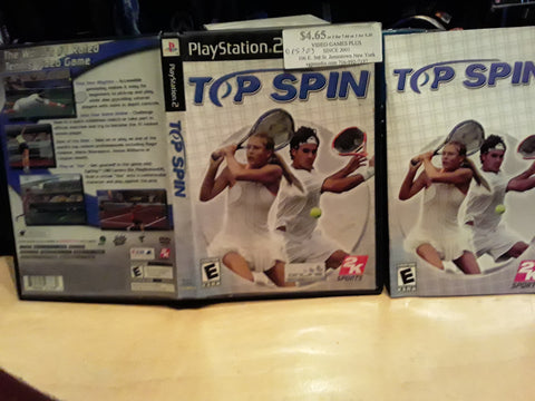 Top Spin Tennis USED PS2 Video Game