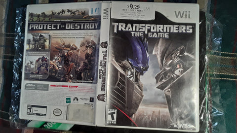 Transformers The Game Used Nintendo Wii Video Game