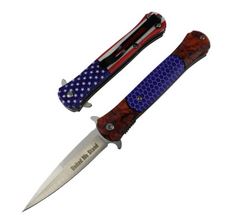 USA 8.5 Inch United We Stand Blade Spring Assisted Folding Knife