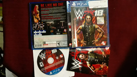 WWE 2k18 Wrestling 2018 Used PS4 Video Game