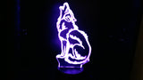 Wolf Howling Color Changing LED Night Light
