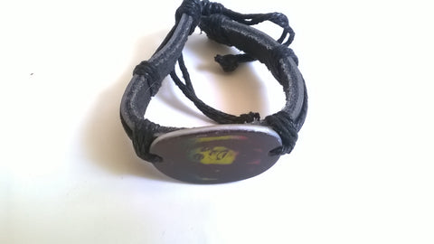 Bob Marley Faux Leather Hippie Bracelet